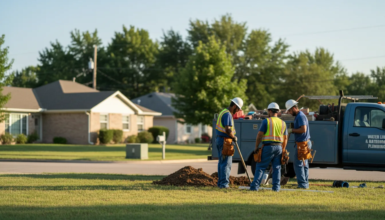 Residential water line and bathroom plumbing service in Superior, IA